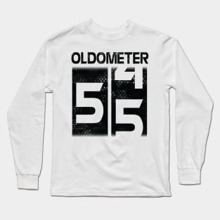 Oldometer Happy Birthday 55 Years Old Was Born In 1965 To Me You Papa Dad Mom Brother Son Husband Long Sleeve T-Shirt